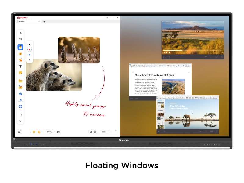 Màn hình tương tác ViewSonic ViewBoard IFP6553 65” 4K , Android 14, NFC, USB-C 100W, bút stylus đa màu